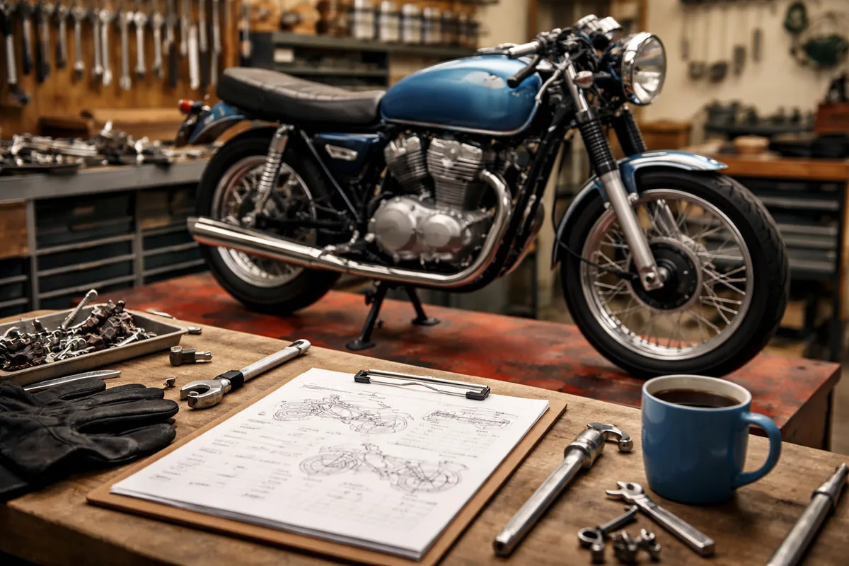 Comment établir une fiche atelier pour la restauration d'une moto classique